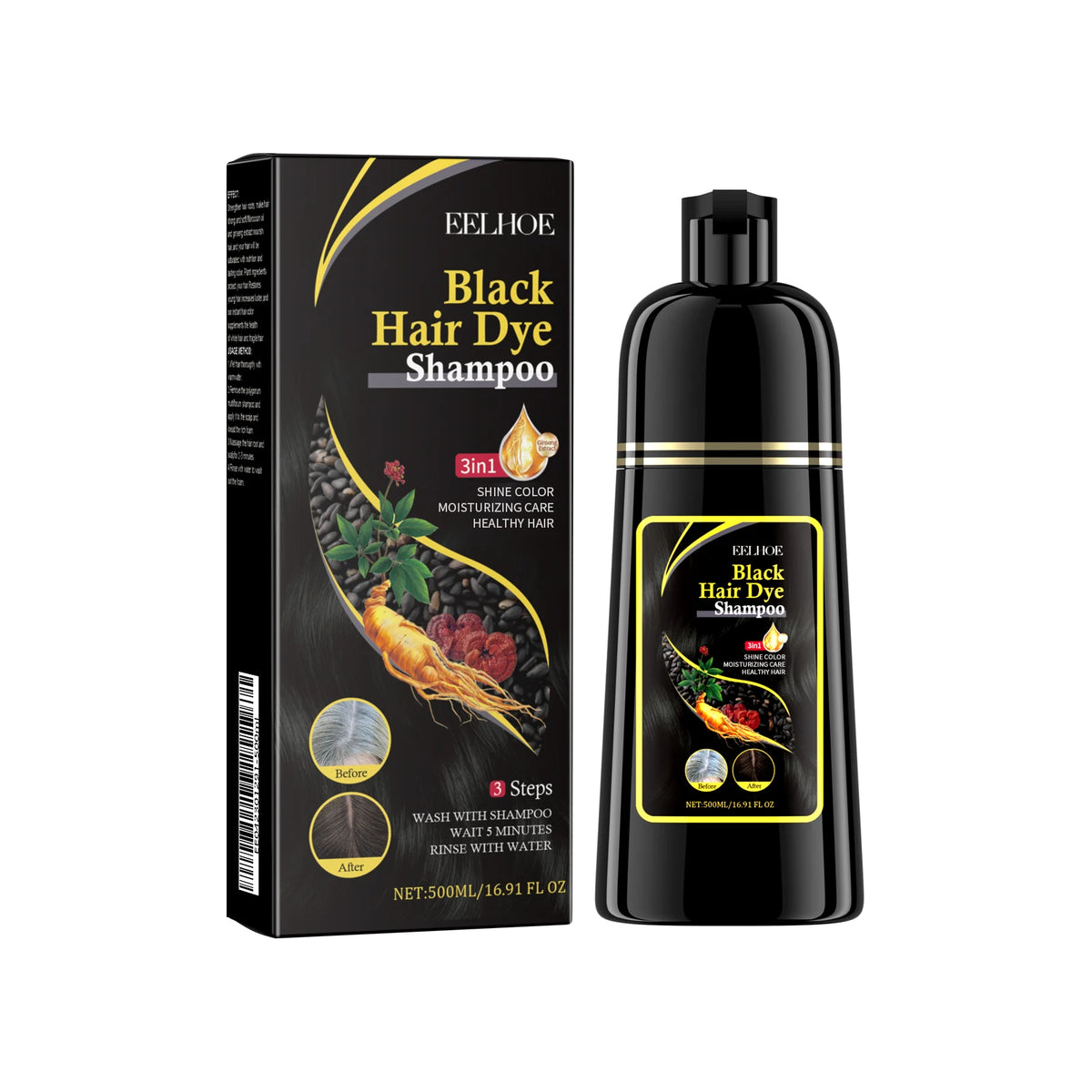 EELHOE Hair Dyeing Shampoo, 500ml