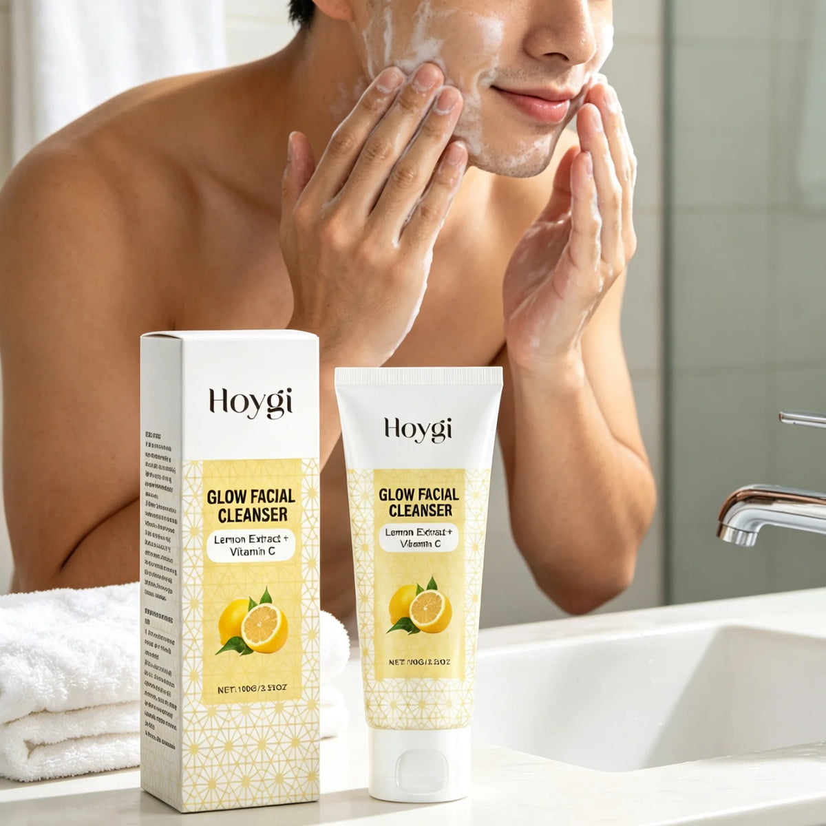 HOYGI Lemon Glow Facial Cleanser, 100 g