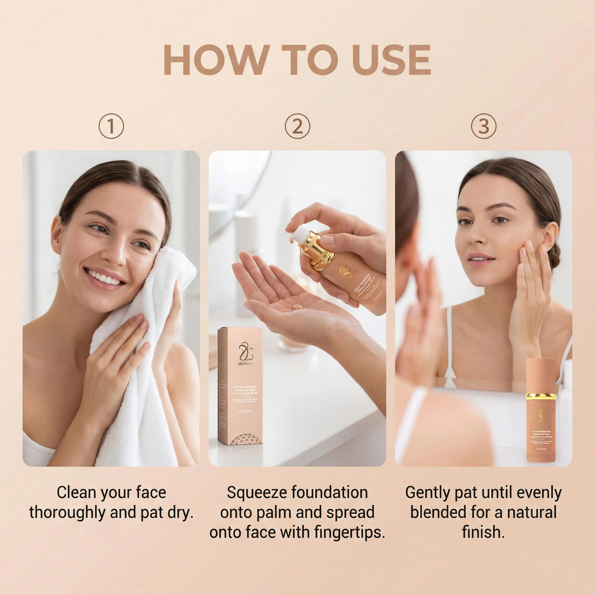 Zephoco Color-Changing Liquid Foundation SPF 50+
