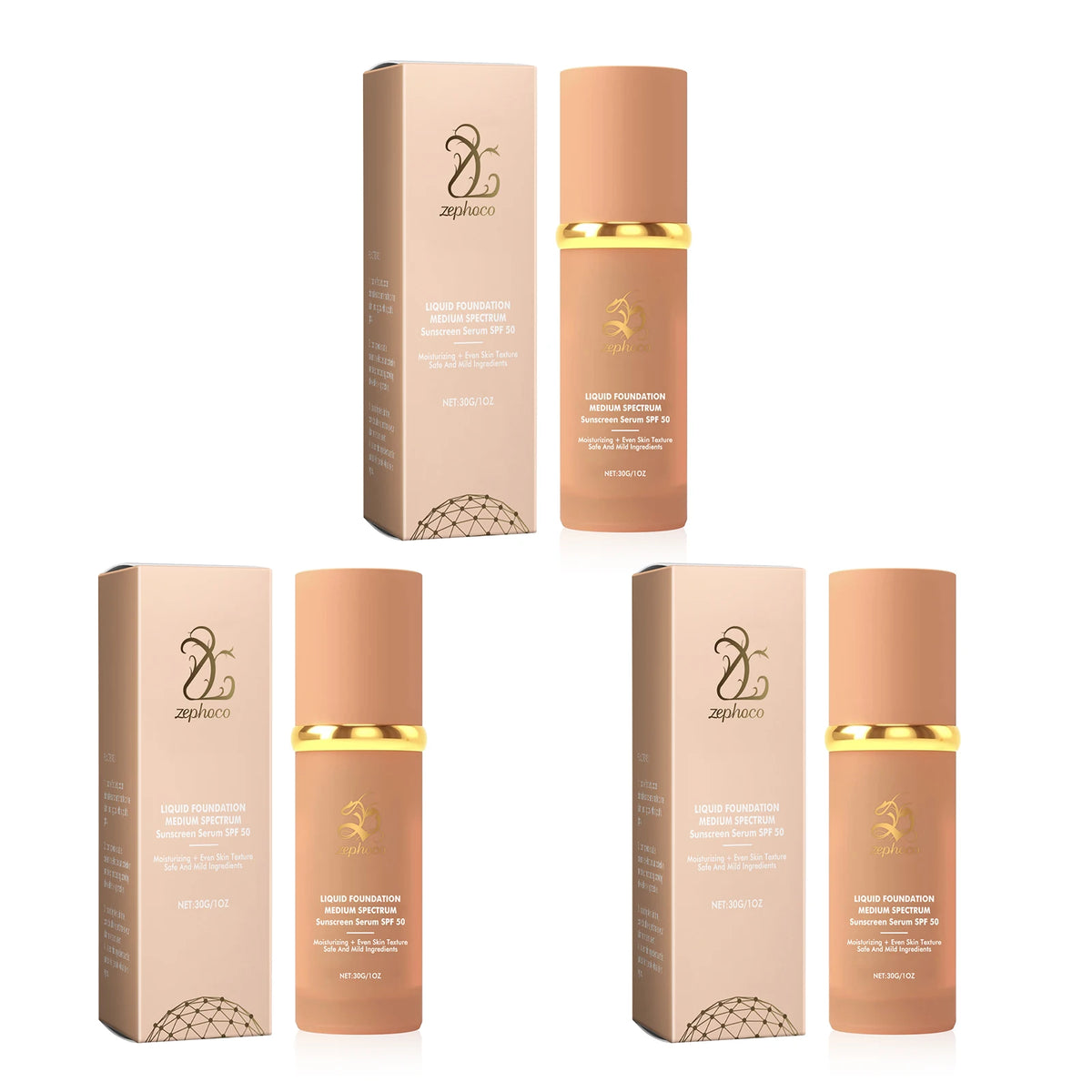 Zephoco Color-Changing Liquid Foundation SPF 50+