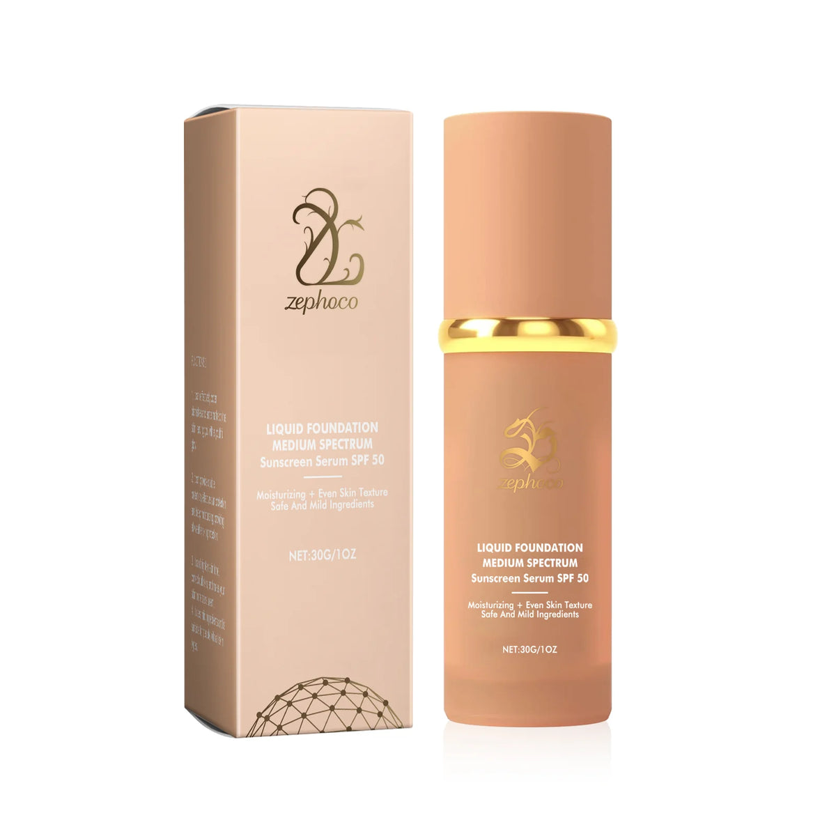 Zephoco Color-Changing Liquid Foundation SPF 50+