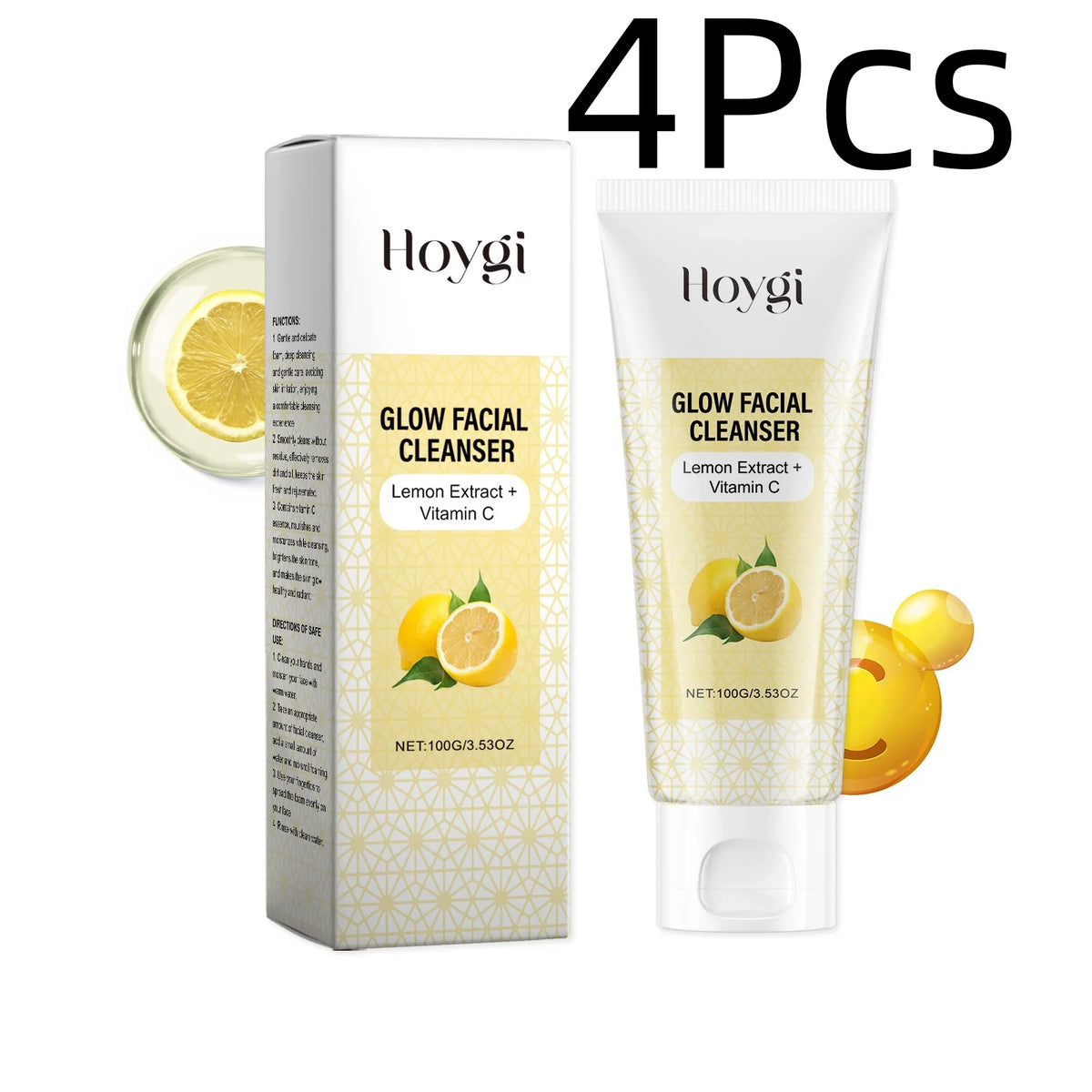 HOYGI Lemon Glow Facial Cleanser, 100 g