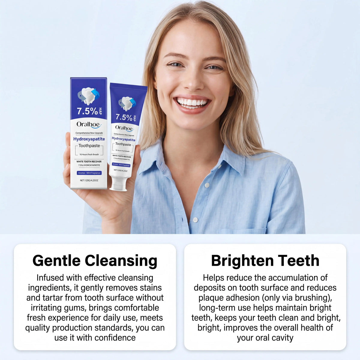 Oralhoe 7.5% Hydroxyapatite Toothpaste