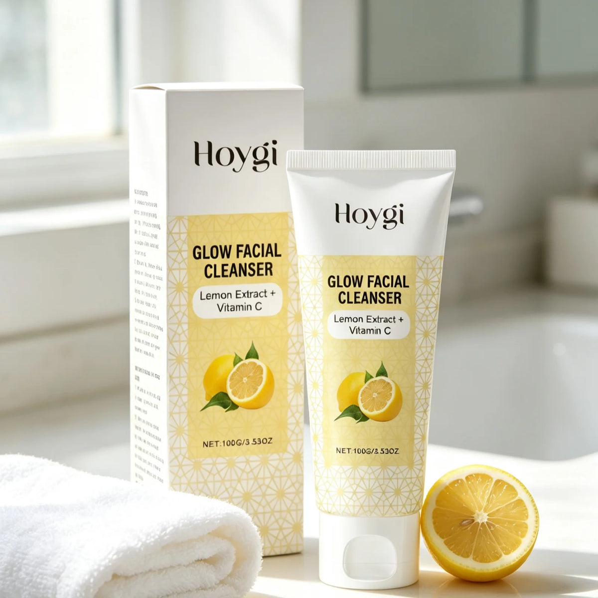 HOYGI Lemon Glow Facial Cleanser, 100 g