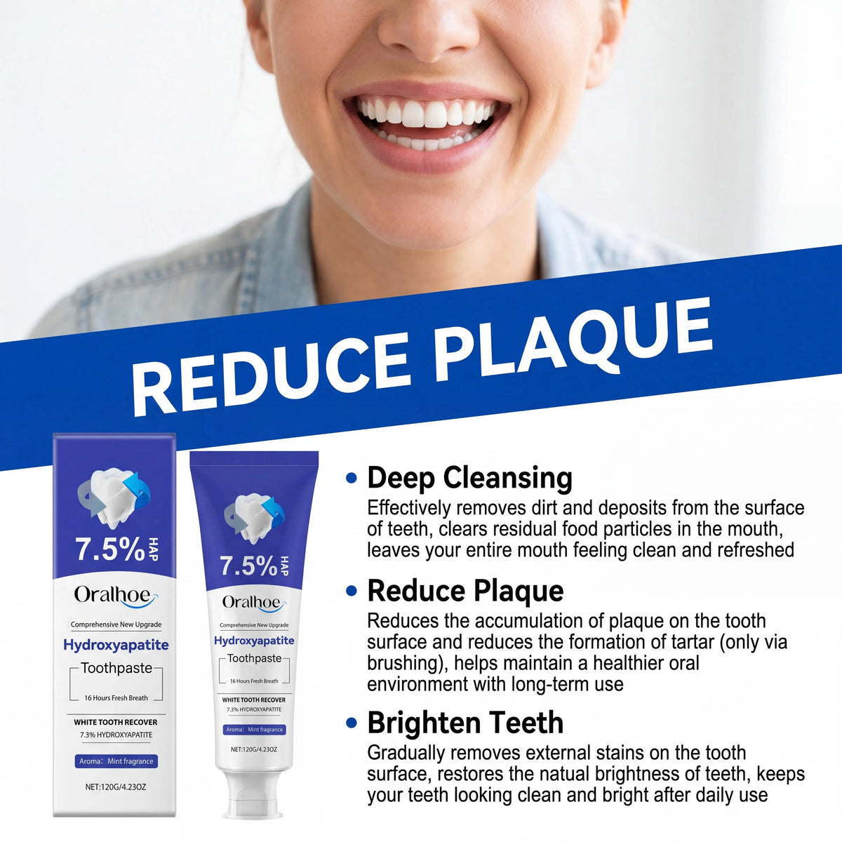 Oralhoe 7.5% Hydroxyapatite Toothpaste