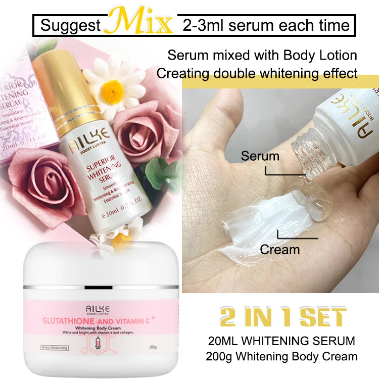 AILKE Glutathione and Vitamin C Body Care Set