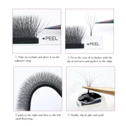DeceMars 5D W-Shaped Eyelash Extensions, 12-Line Tray
