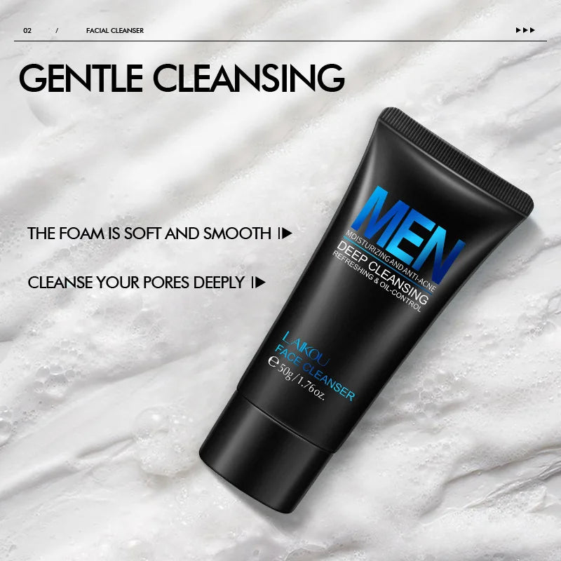LAIKOU Men's Facial Cleanser, 50 g