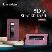 DeceMars 5D W-Shaped Eyelash Extensions, 12-Line Tray