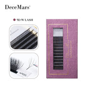 DeceMars 5D W-Shaped Eyelash Extensions, 12-Line Tray