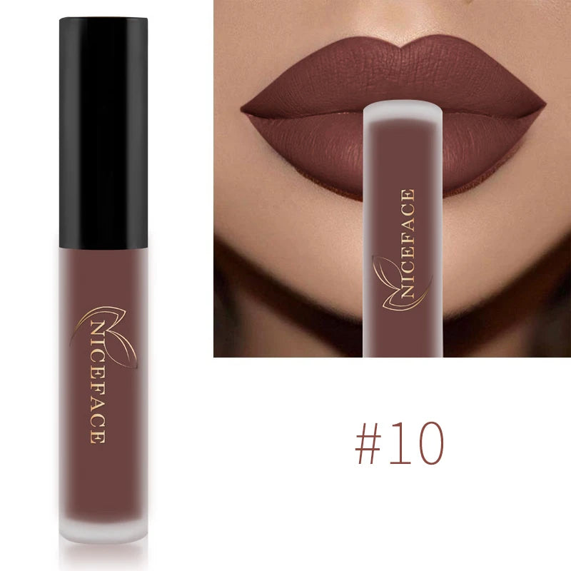 NICEFACE Nude Liquid Lipstick, Velvet Matte