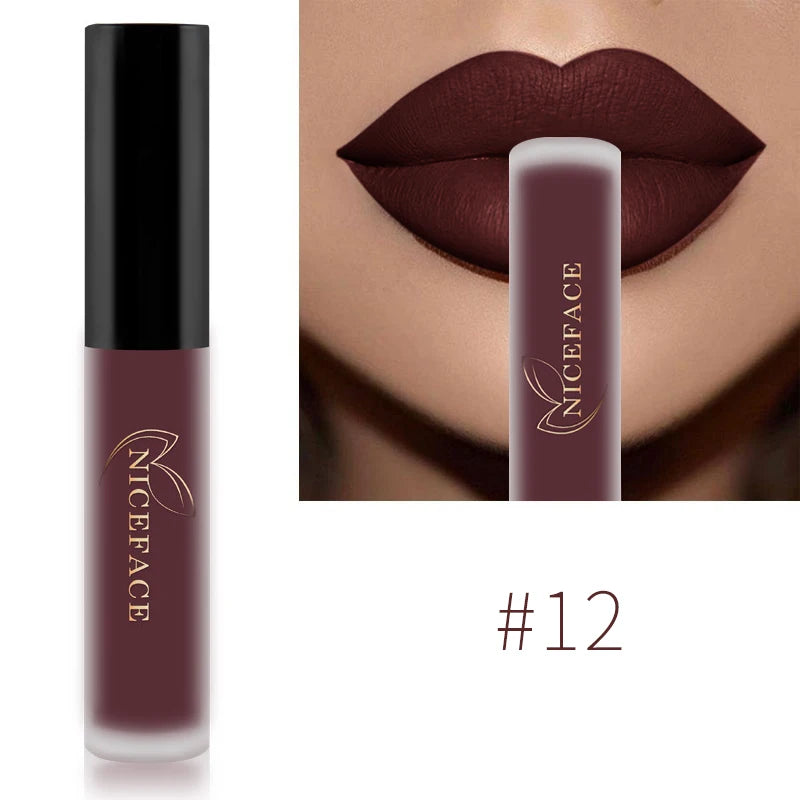 NICEFACE Nude Liquid Lipstick, Velvet Matte