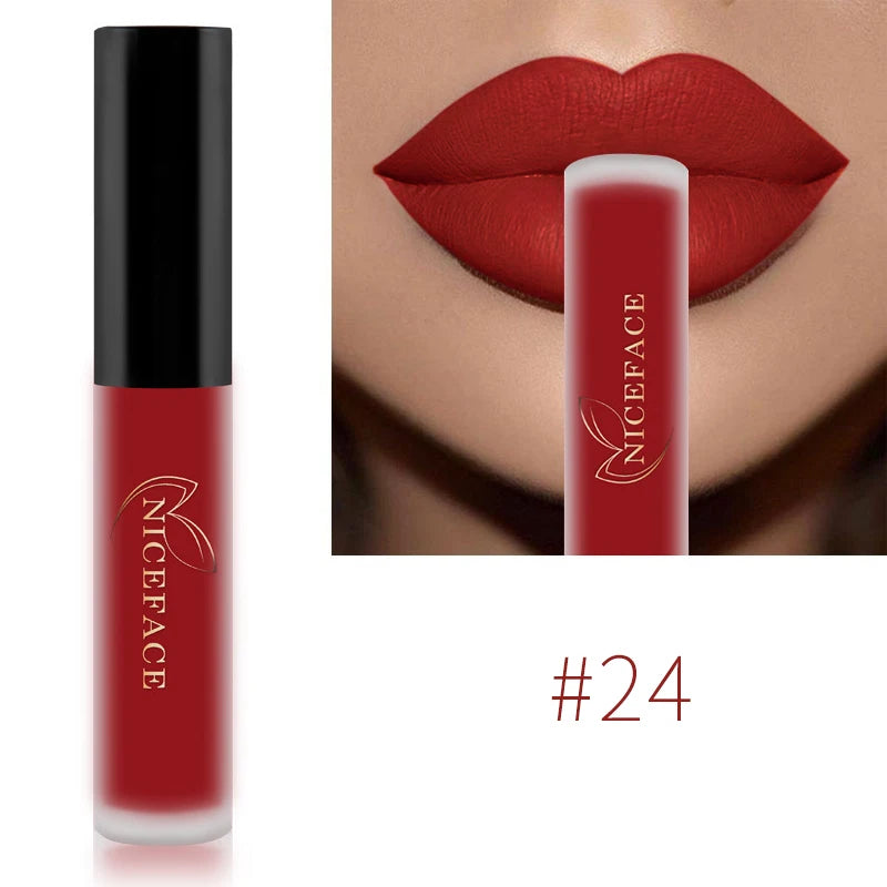 NICEFACE Nude Liquid Lipstick, Velvet Matte