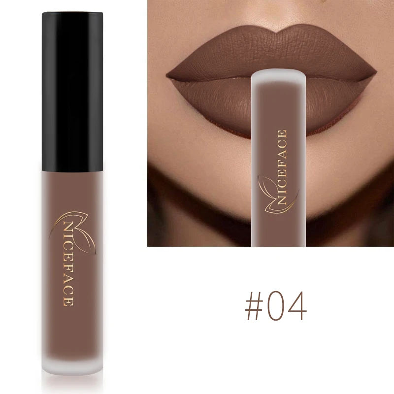 NICEFACE Nude Liquid Lipstick, Velvet Matte
