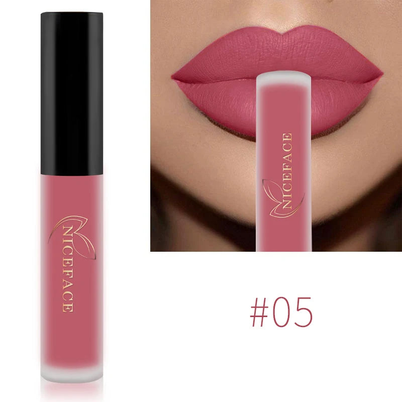 NICEFACE Nude Liquid Lipstick, Velvet Matte