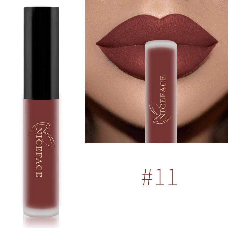 NICEFACE Nude Liquid Lipstick, Velvet Matte