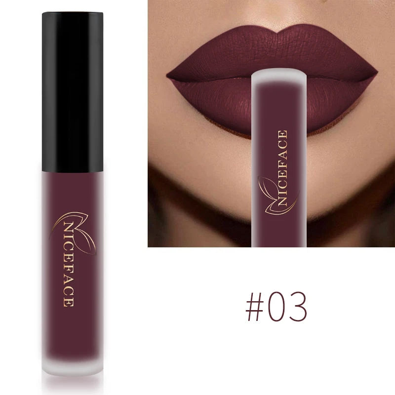 NICEFACE Nude Liquid Lipstick, Velvet Matte