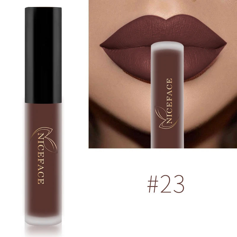 NICEFACE Nude Liquid Lipstick, Velvet Matte