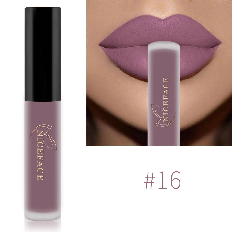 NICEFACE Nude Liquid Lipstick, Velvet Matte
