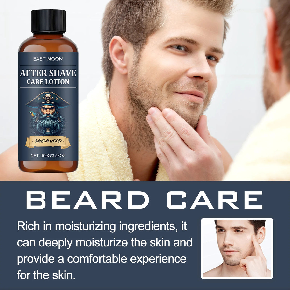 Men's Aftershave Cream Balm, 100g