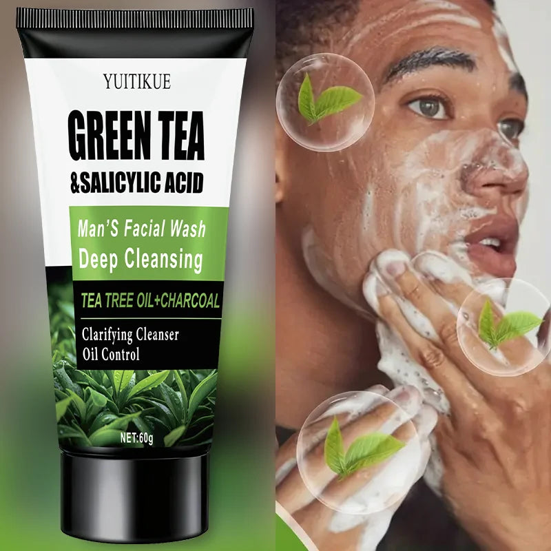 WaterIceLevin Green Tea and Salicylic Acid Men's Facial Cleanser, 60 g