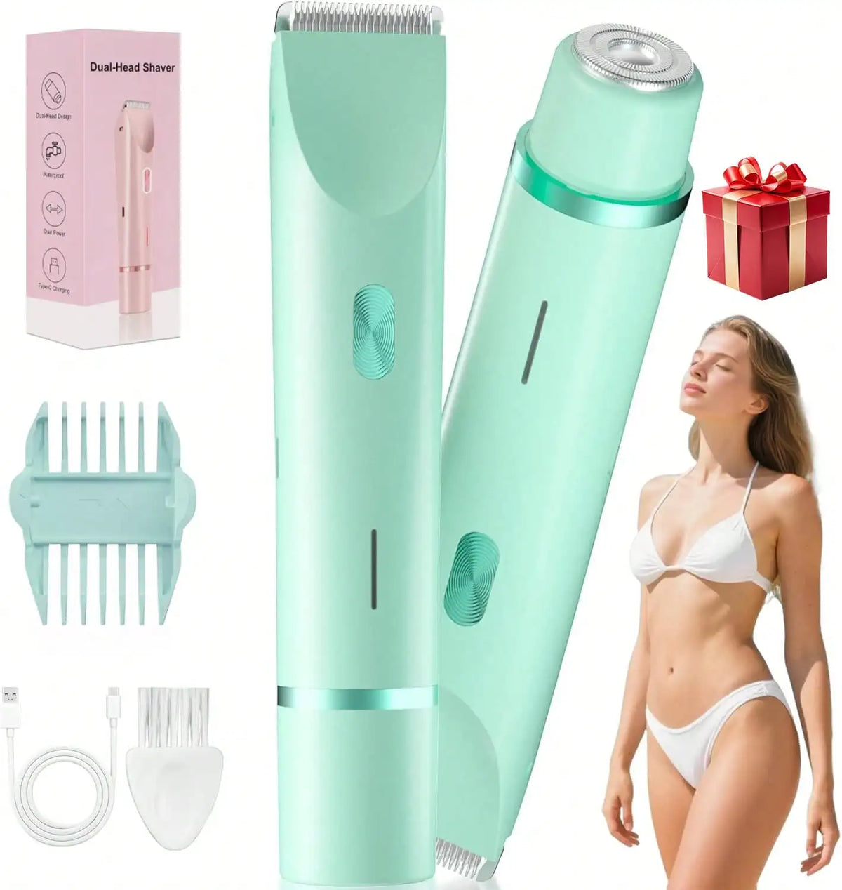 Women's Dual-Head 2-in-1 Electric Body Shaver