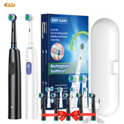 Rechargeable Rotary Electric Toothbrush with Timer and Multiple Modes