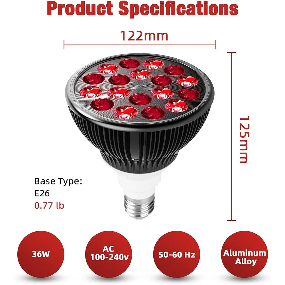 ZONGKUNG 54W Red Light Therapy Lamp