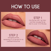 SAKSRAAR 2-in-1 Matte Lipstick and Lip Liner Set