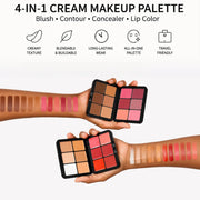 12-Color Concealer, Blush and Contour Palette