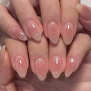 Metallic Cat Eye French Press-On Nails, 24-Piece Set