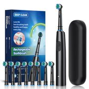 Rechargeable Rotary Electric Toothbrush with Timer and Multiple Modes