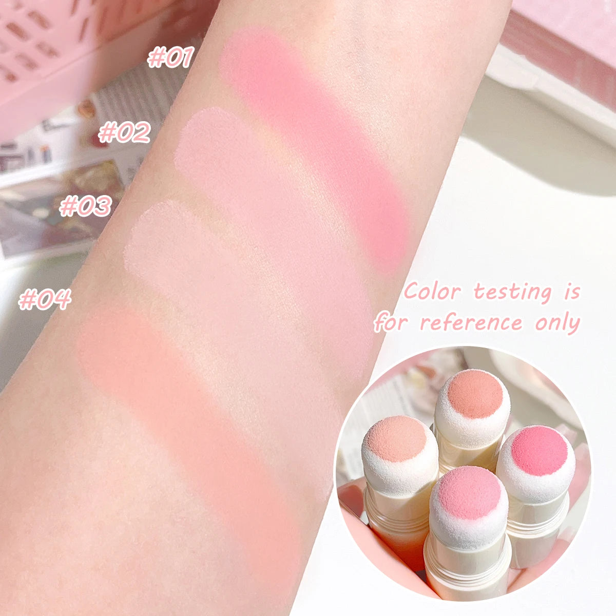 HISYI Soft Fog Blush Stick for Lips and Cheeks
