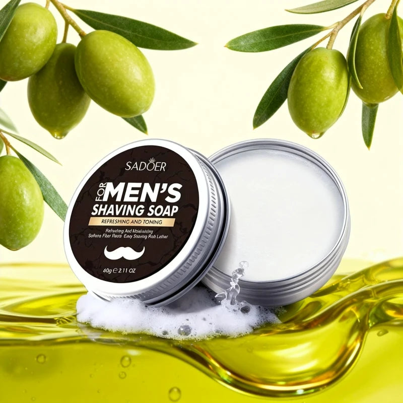 Men's Shaving Soap with Mint and Olive Oil, 60g