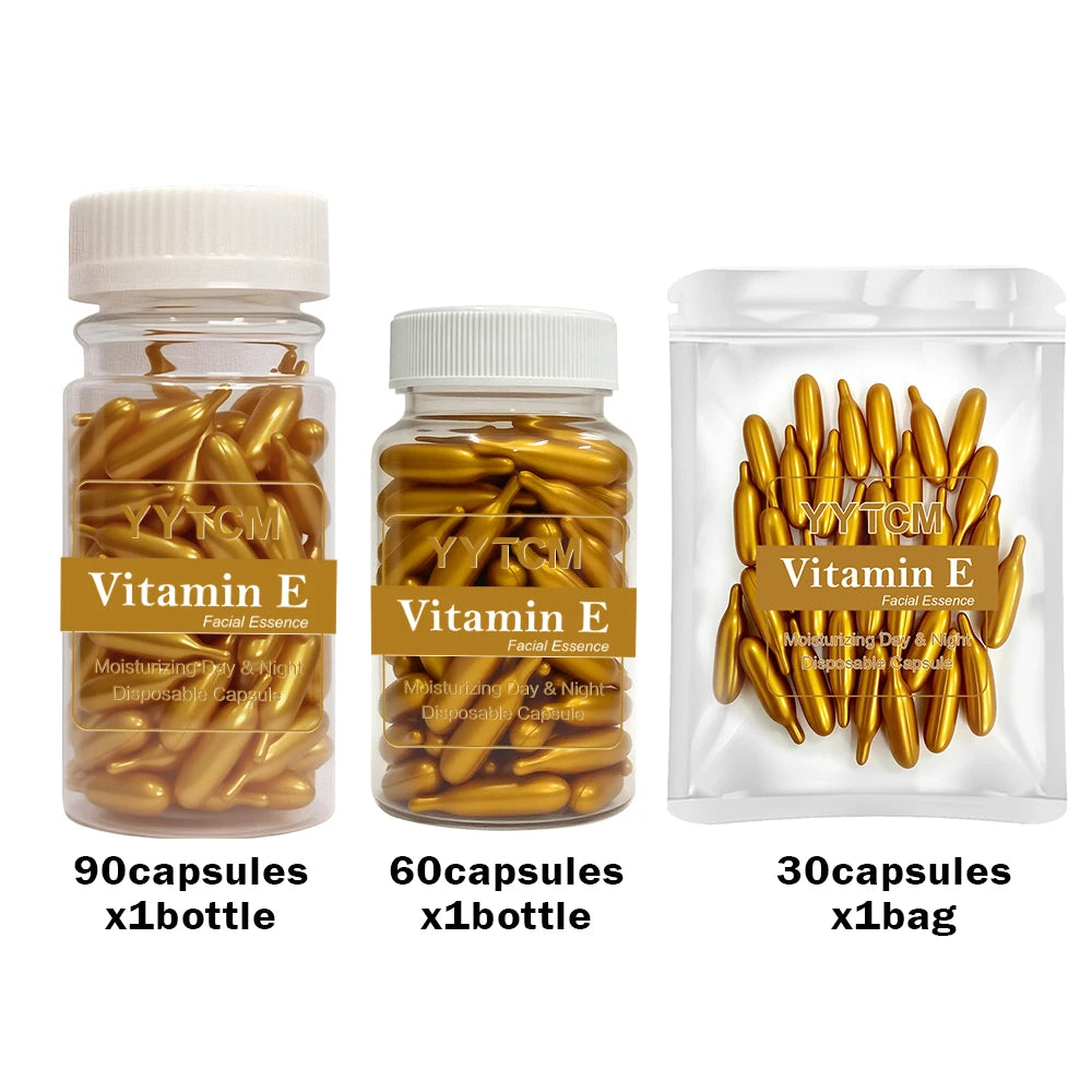 Vitamin E Facial Serum Capsules, 90 Capsules