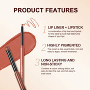 QIBEST Lipstick and Lip Liner Set