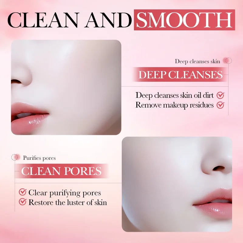 BIOAQUA Peach Facial Cleansing Mousse with Brush