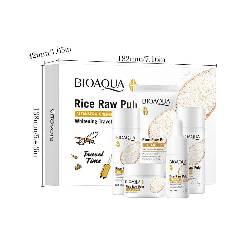 BIOAOUA Rice Skincare Set, 5 Pieces