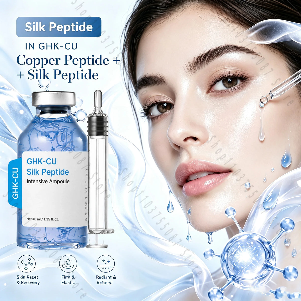 GHK-Cu Silk Peptide Facial Serum, 40ml