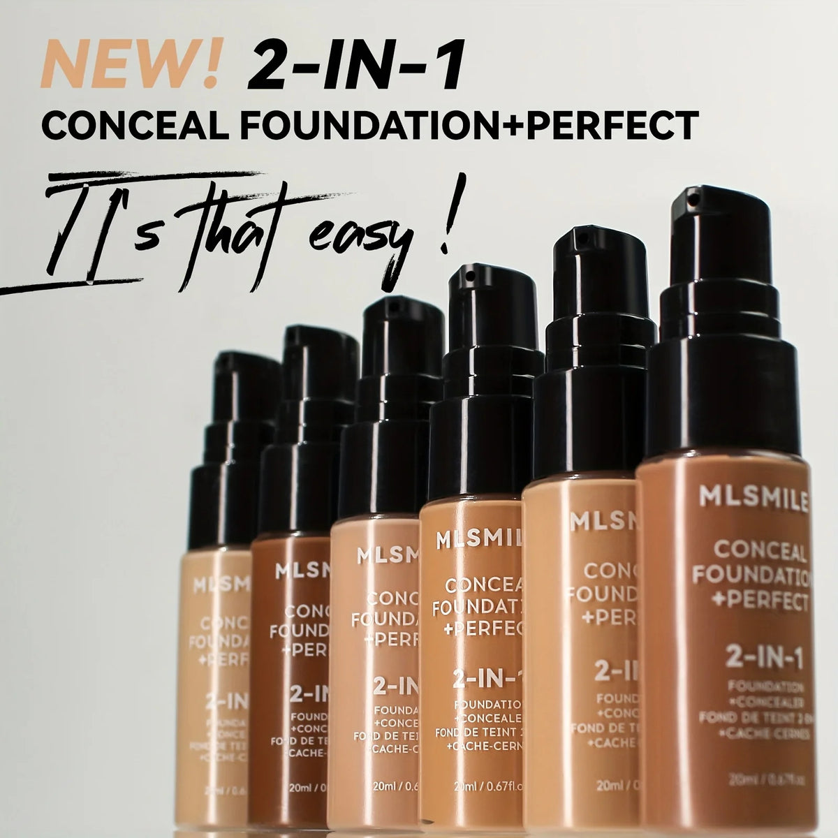 2-in-1 Oil-Control Liquid Foundation and Concealer