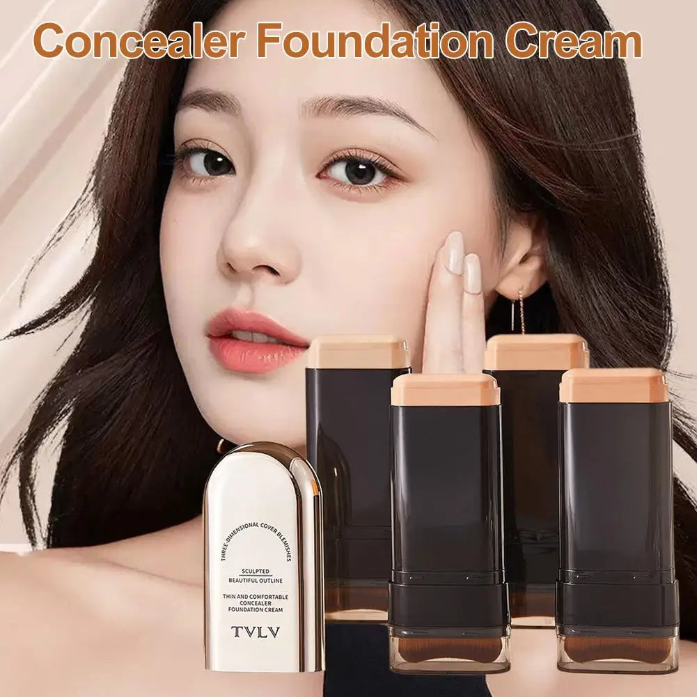Waterproof Concealer Foundation Stick with Brush