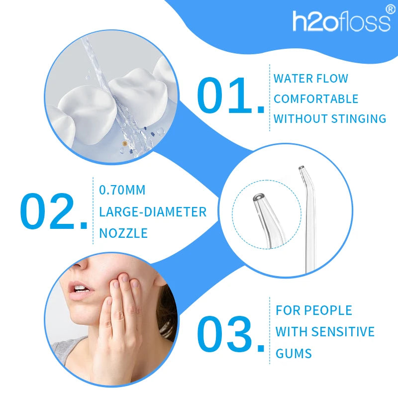 H2ofloss Rechargeable Water Flosser, 300ml, 5 Modes