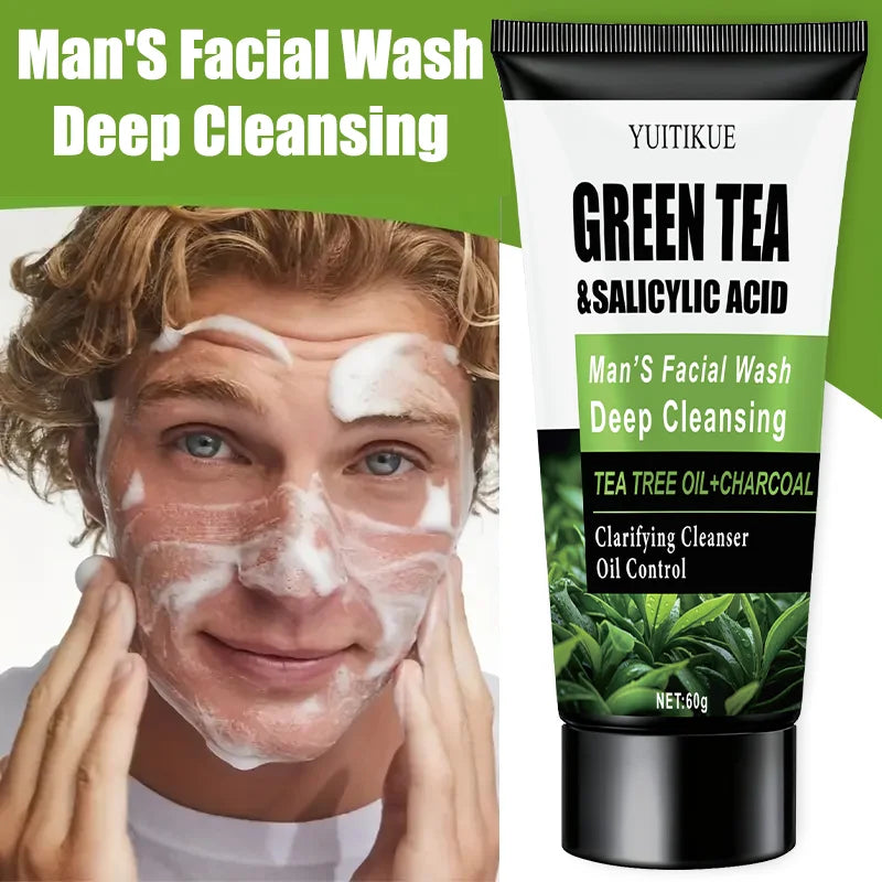 WaterIceLevin Green Tea and Salicylic Acid Men's Facial Cleanser, 60 g