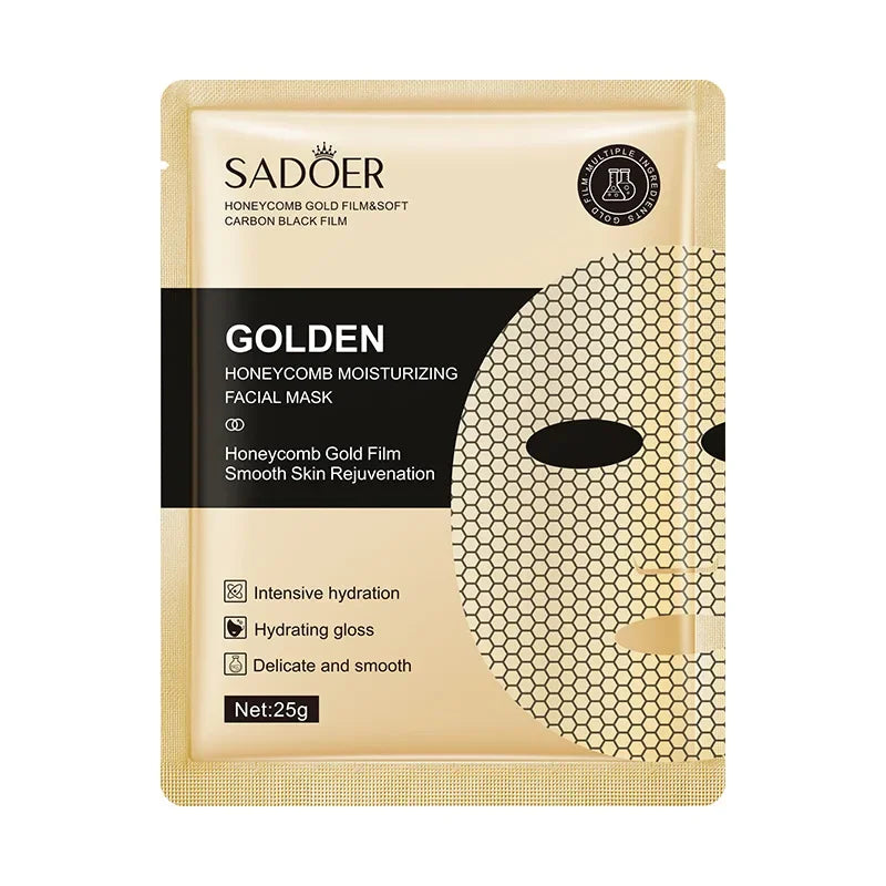 SADOER 24K Gold Facial Mask Sheets, 20 Pieces