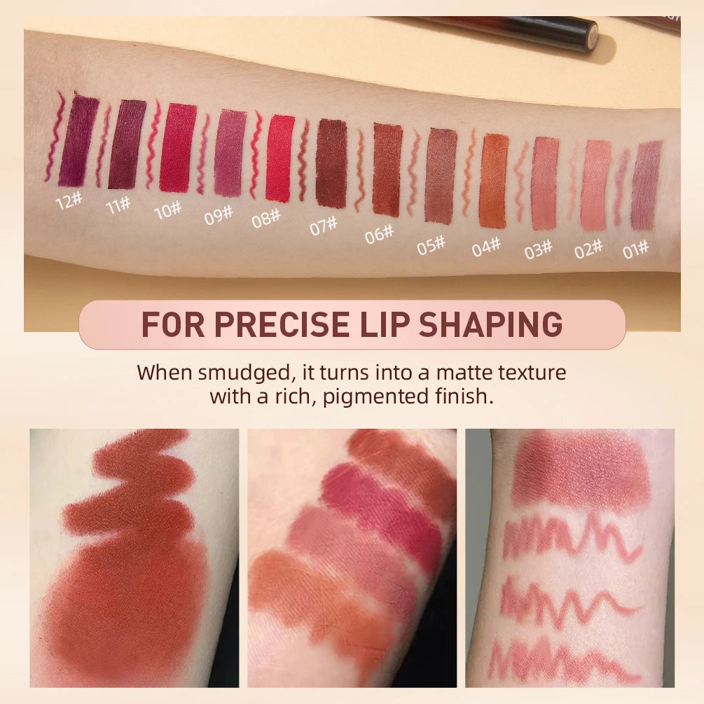 QIBEST Lipstick and Lip Liner Set