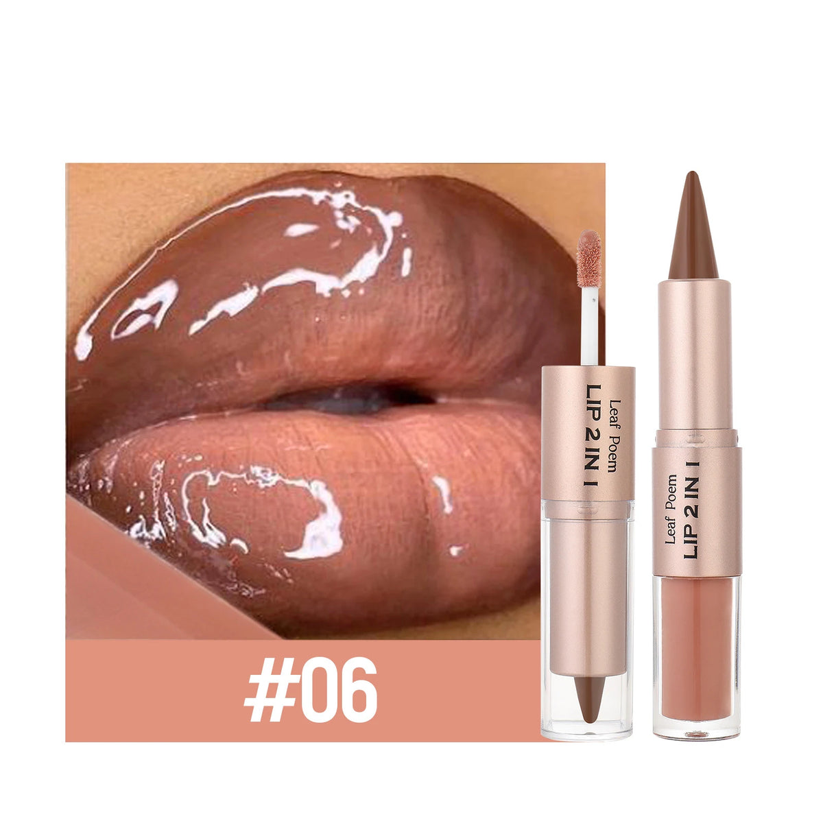 2-in-1 Matte Lip Liner and Crystal Lip Gloss