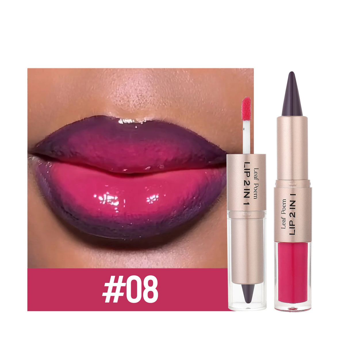 2-in-1 Matte Lip Liner and Crystal Lip Gloss