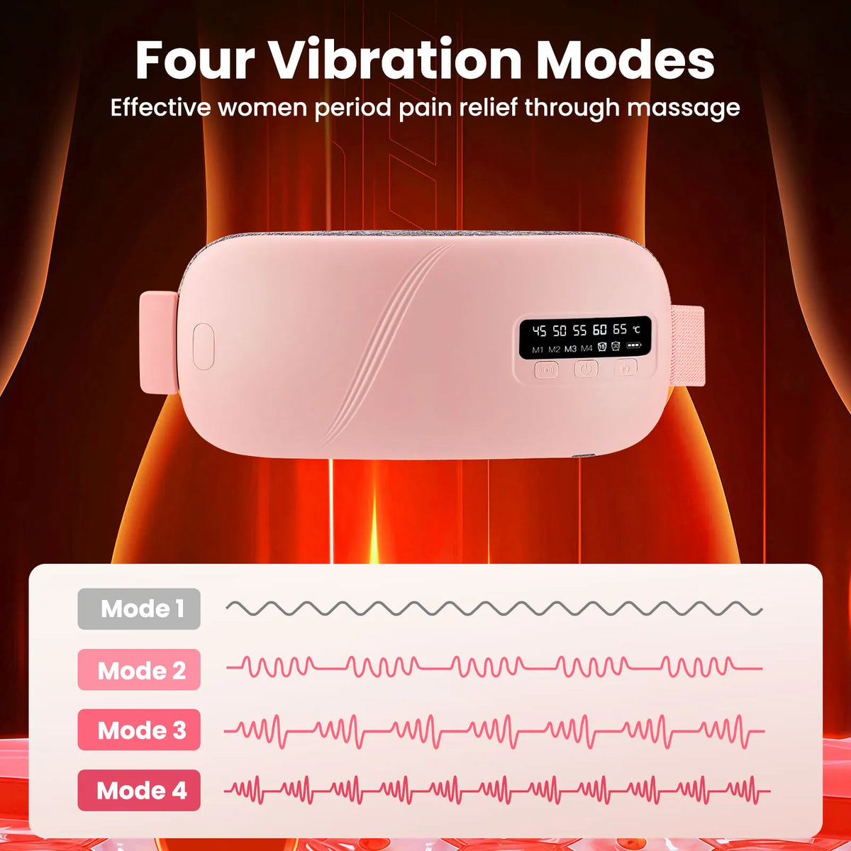 5-Mode Electric Heating and Vibration Waist Massage Belt