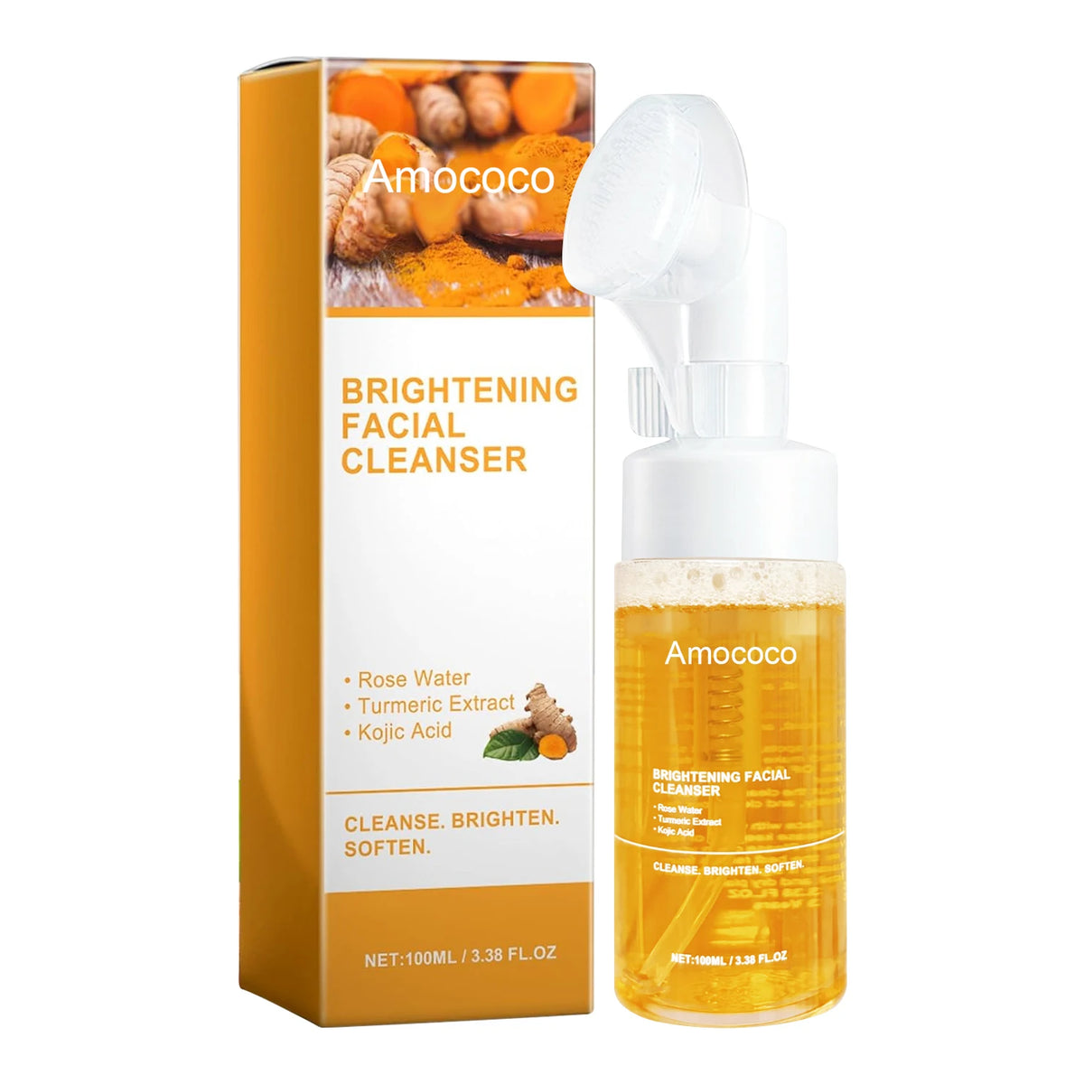 AMOCOCO Facial Cleanser Set with Compressed Towels