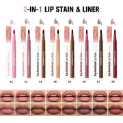 ibcccndc 2-in-1 Lip Stain and Liner Pen
